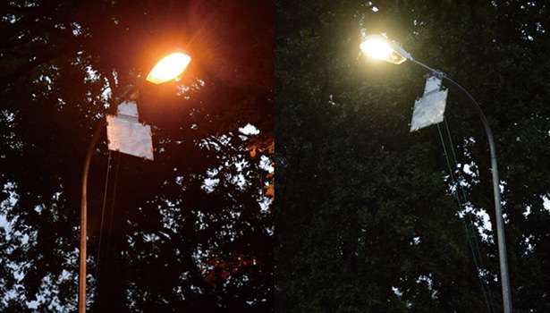 Effects of LED and HPS streetlights on the environment