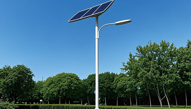 Eco-friendly solar street lights reducing electricity costs