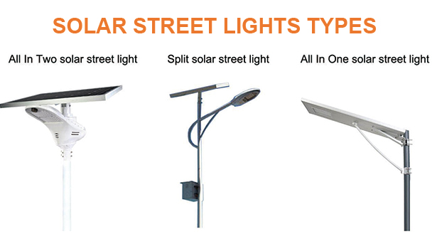different types of solar street light