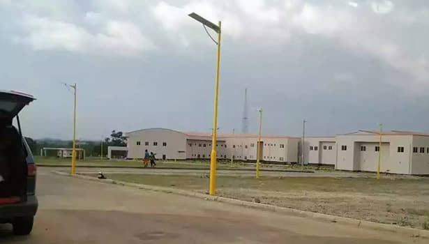 Fully installed solar street lights