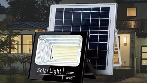 Eco-friendly solar flood light for commercial and residential use