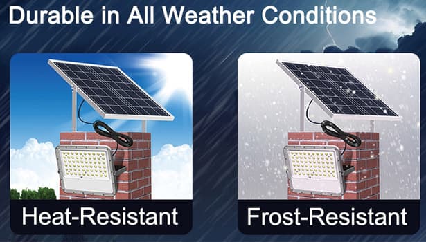 Weather-resistant solar flood light for long-lasting performance in all conditions