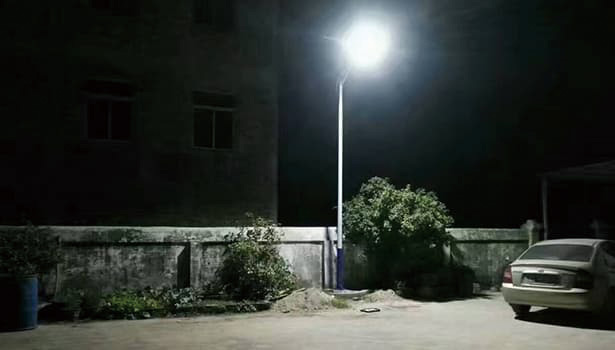 integrated solar light at night