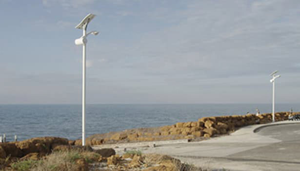 Low wattage village solar street lights ideal for small community roads