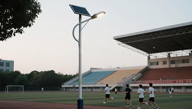 150W solar street light at sports field