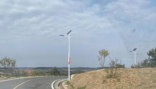 An example illustration of calculating the height of solar street lights